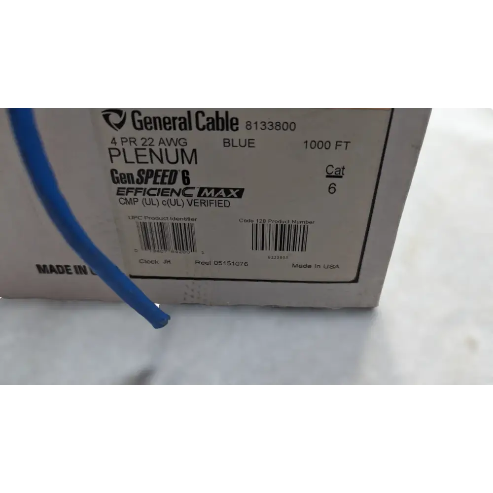 GenSPEED Cat 6 Plenum PoE Blue Coil 100ft – PCfiberlab